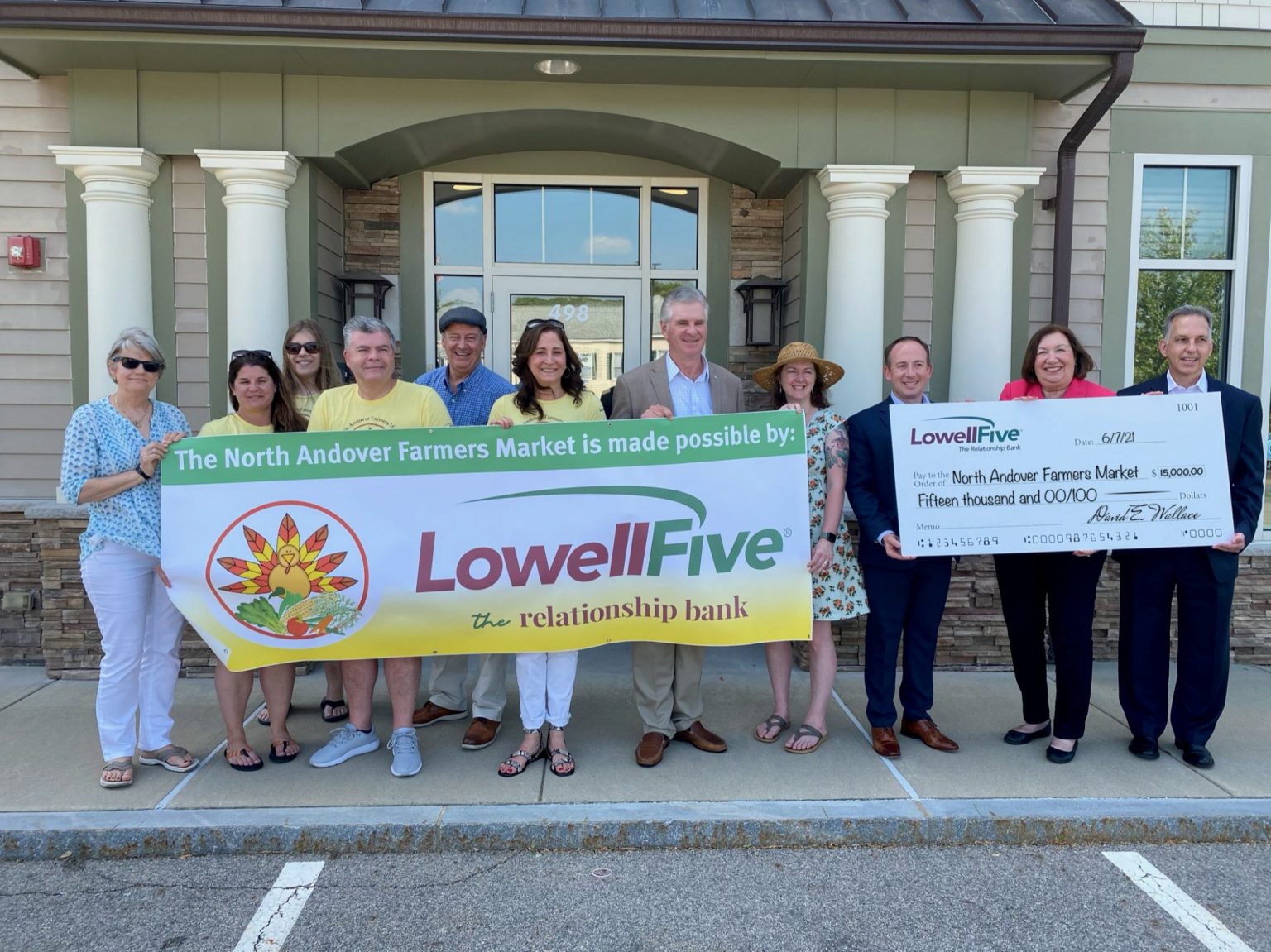 Lowell Five renews sponsorship of North Andover Farmers Market Lowell